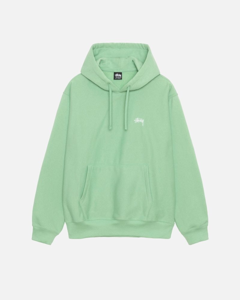 Stussy Stock Logo Hoodie Green | Israel-87091