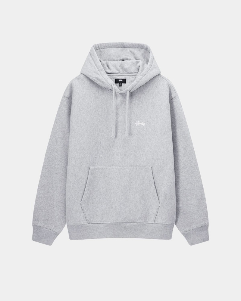 Stussy Stock Logo Hoodie Grey | Israel-68059