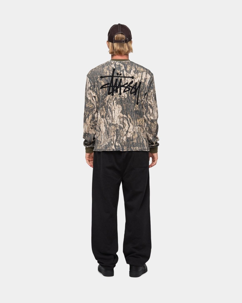 Stussy Stock Logo Sweatpants Black | Israel-73291