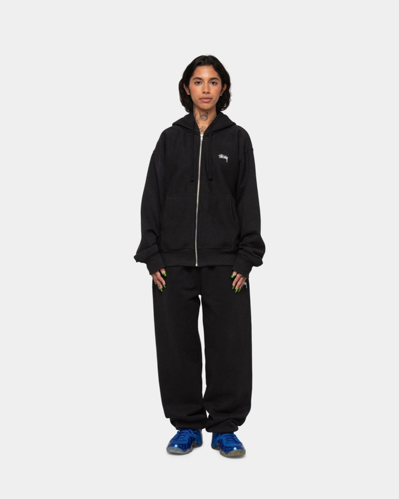 Stussy Stock Logo Sweatpants Black | Israel-73291