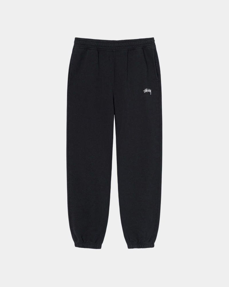 Stussy Stock Logo Sweatpants Black | Israel-73291