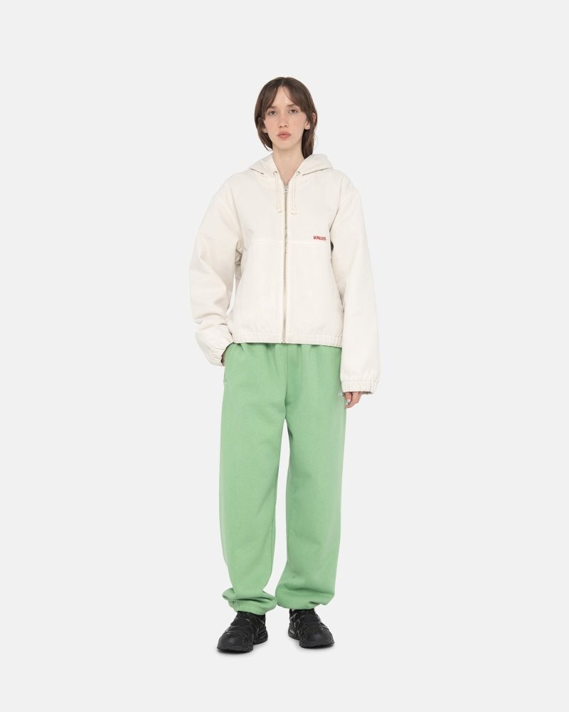 Stussy Stock Logo Sweatpants Green | Israel-26870