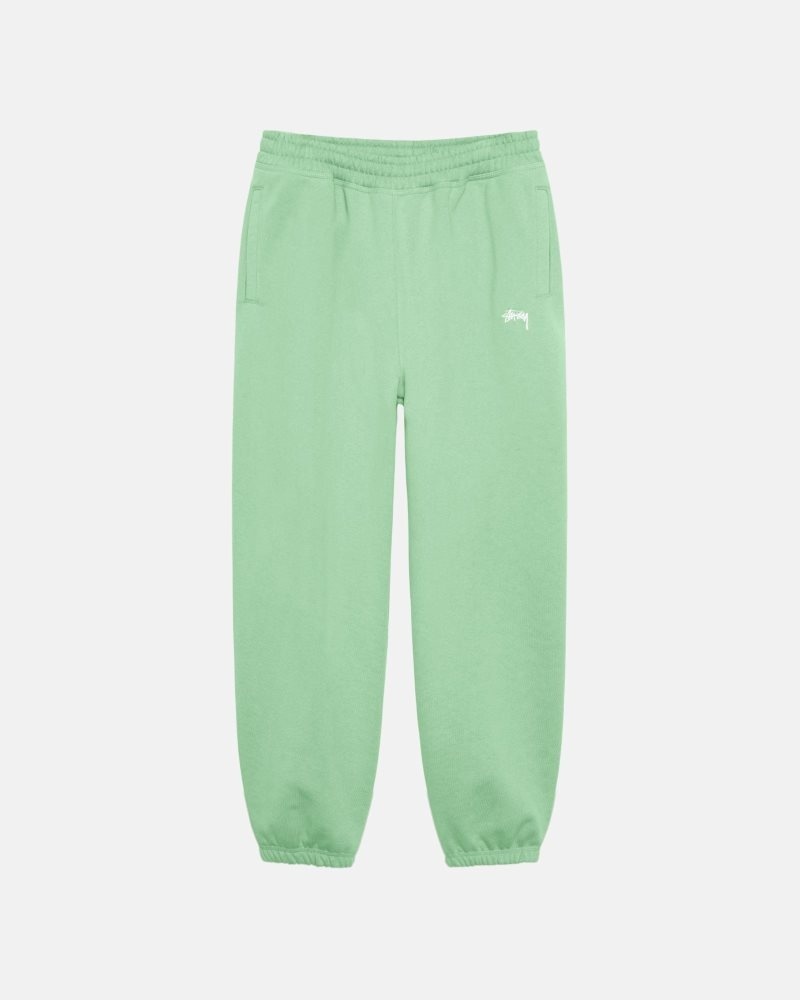 Stussy Stock Logo Sweatpants Green | Israel-26870