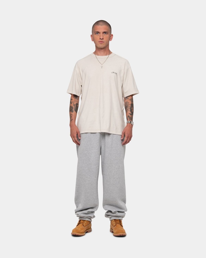 Stussy Stock Logo Sweatpants Grey | Israel-56491