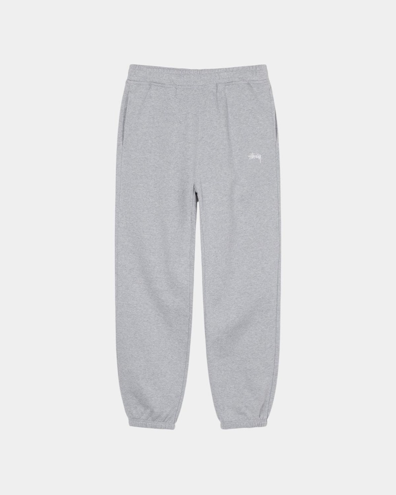 Stussy Stock Logo Sweatpants Grey | Israel-56491