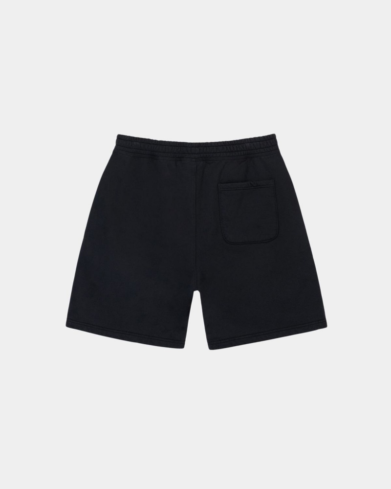 Stussy Stock Logo Sweatshort Shorts Black | Israel-67821