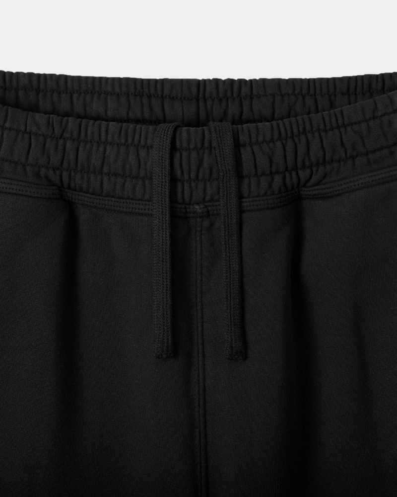 Stussy Stock Logo Sweatshort Shorts Black | Israel-67821