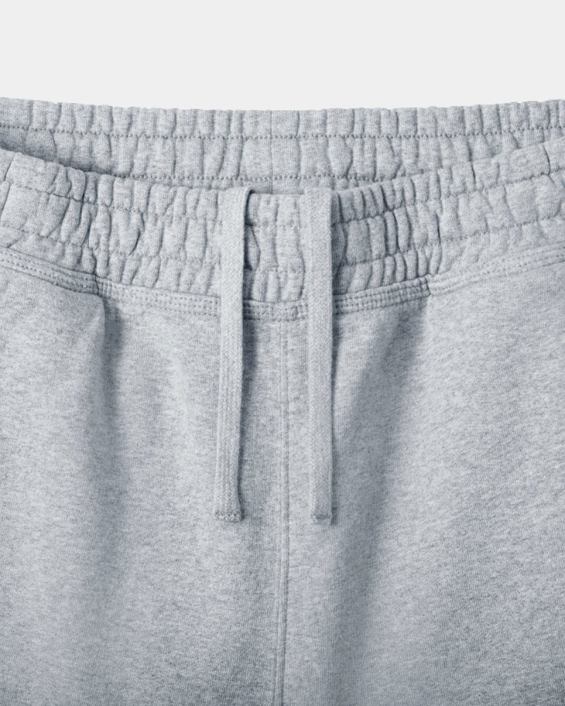 Stussy Stock Logo Sweatshort Shorts Grey | Israel-81706