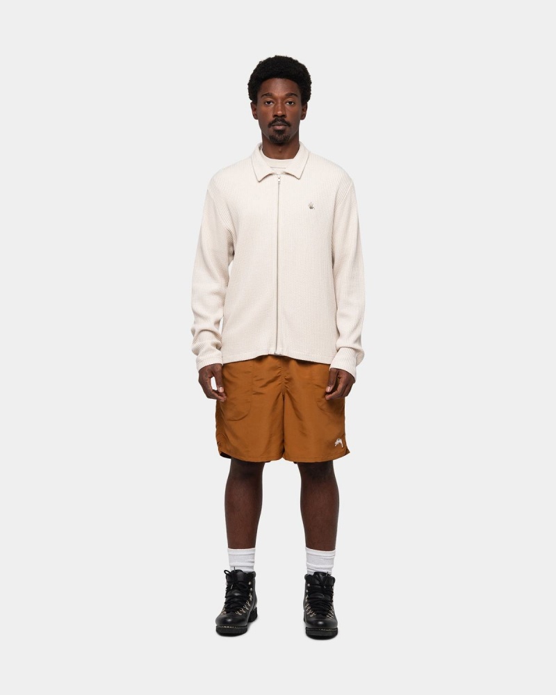 Stussy Stock Water Shorts Beige | Israel-08452