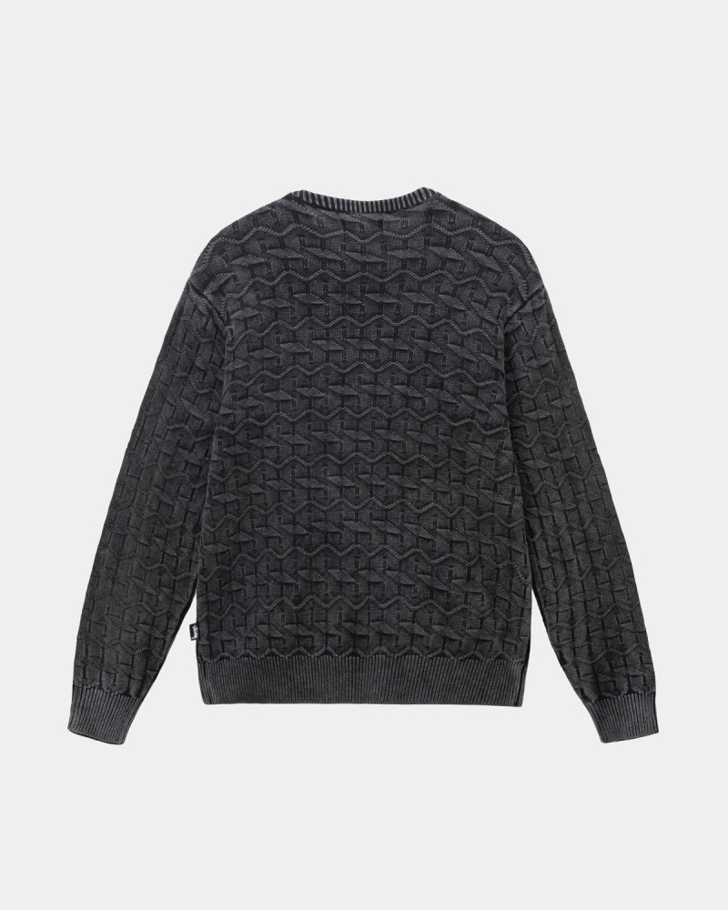 Stussy Strand Sweater Black | Israel-28509