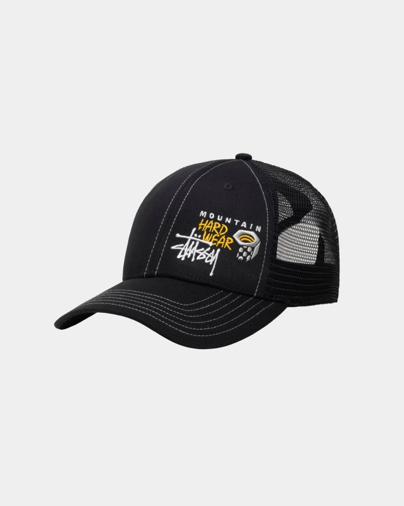 Stussy Stüssy & Mountain Hardwear Trucker Caps Black | Israel-52948