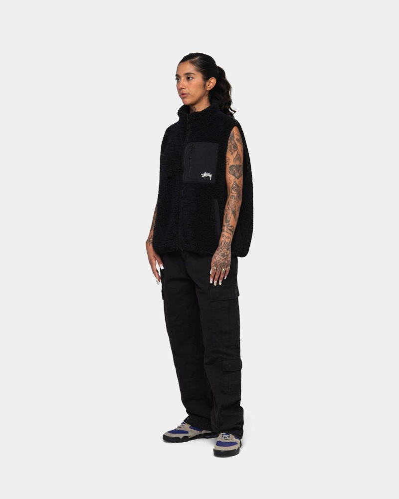 Stussy Surplus Cargo Ripstop Pants Black | Israel-29683