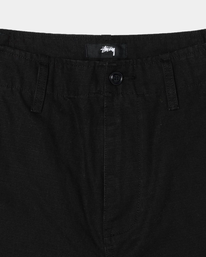 Stussy Surplus Cargo Ripstop Pants Black | Israel-29683