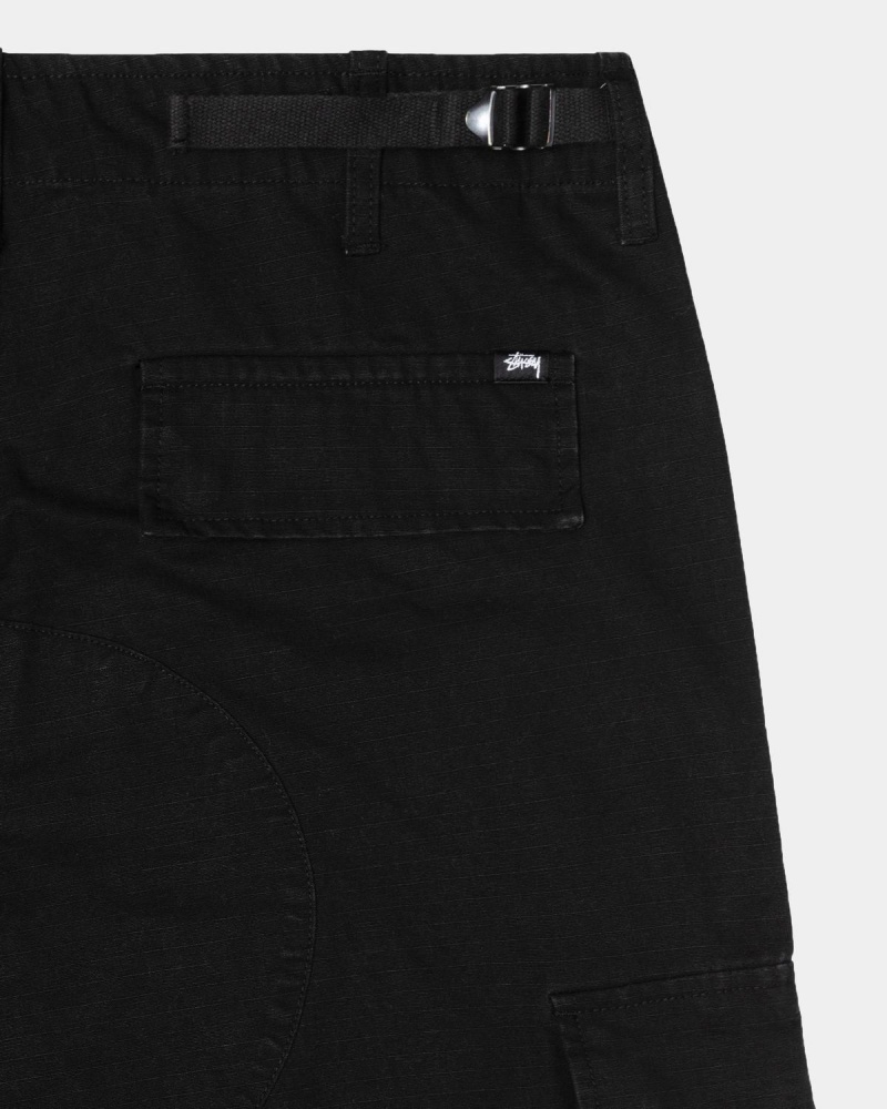 Stussy Surplus Cargo Ripstop Pants Black | Israel-29683