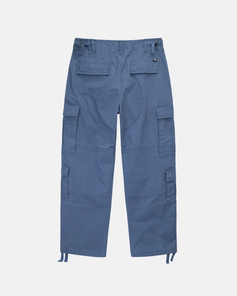 Stussy Surplus Cargo Ripstop Pants Blue | Israel-49650