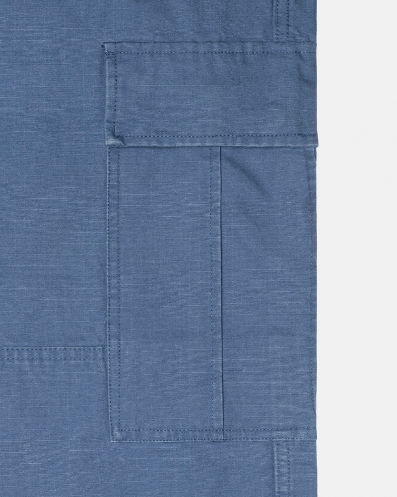 Stussy Surplus Cargo Ripstop Pants Blue | Israel-49650