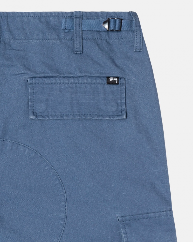 Stussy Surplus Cargo Ripstop Pants Blue | Israel-49650