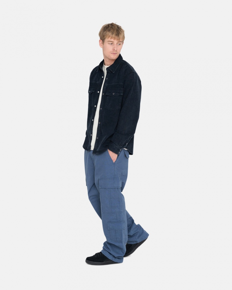 Stussy Surplus Cargo Ripstop Pants Blue | Israel-49650