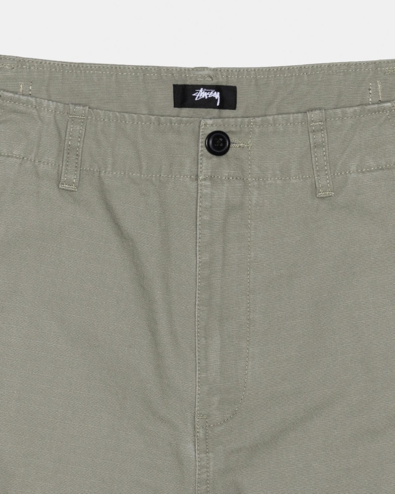 Stussy Surplus Cargo Ripstop Pants Olive | Israel-52640