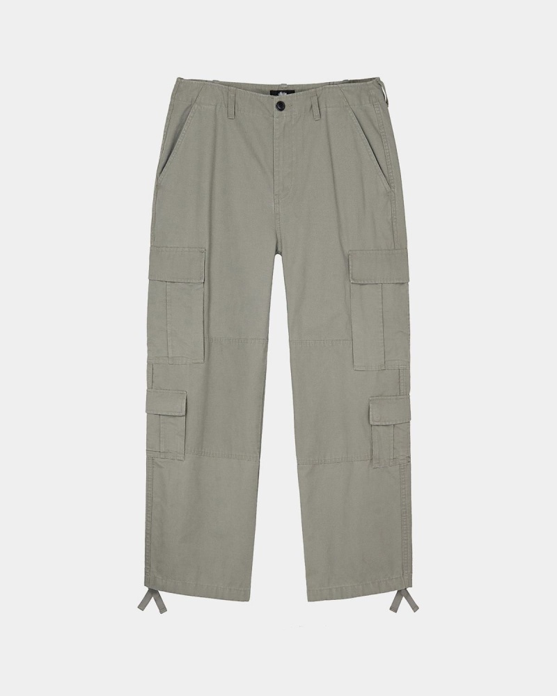 Stussy Surplus Cargo Ripstop Pants Olive | Israel-52640