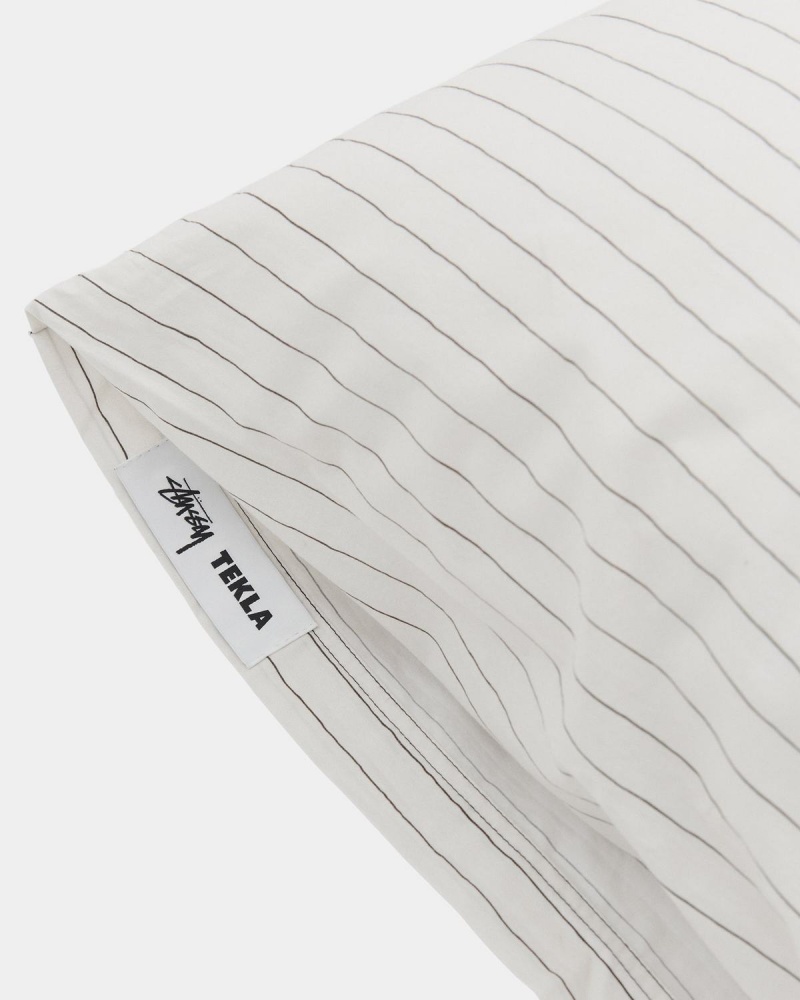 Stussy Tekla Percale Pillow Sham Accessories White | Israel-07981