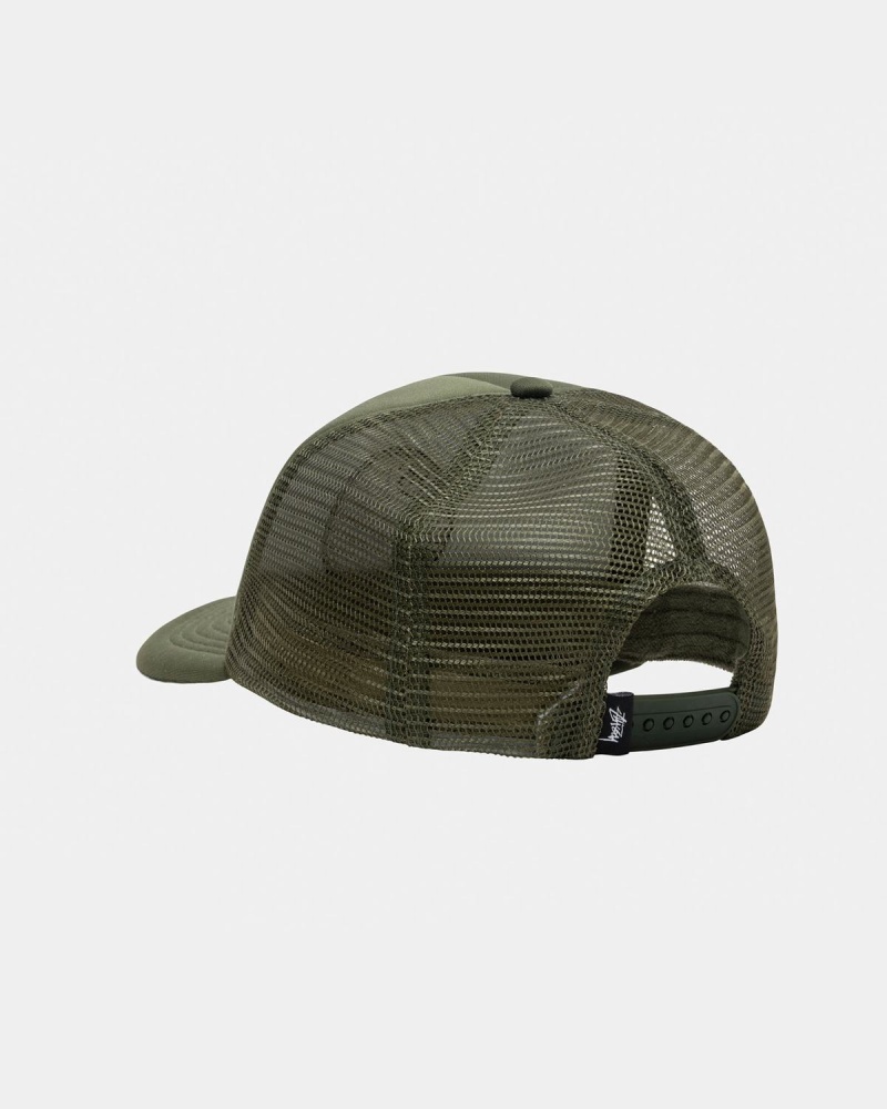 Stussy Trucker 8 Ball Snapback Caps Olive | Israel-61397