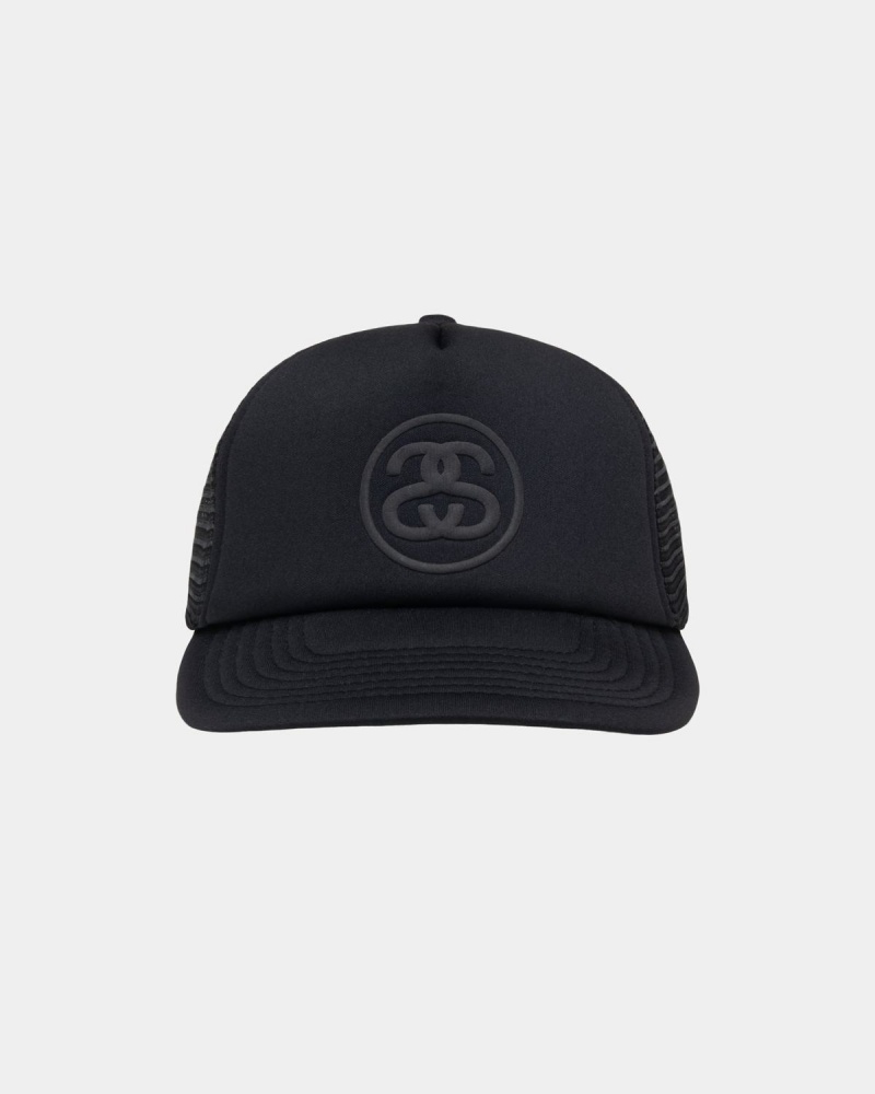 Stussy Trucker SS-LINK Snapback Caps Black | Israel-50934