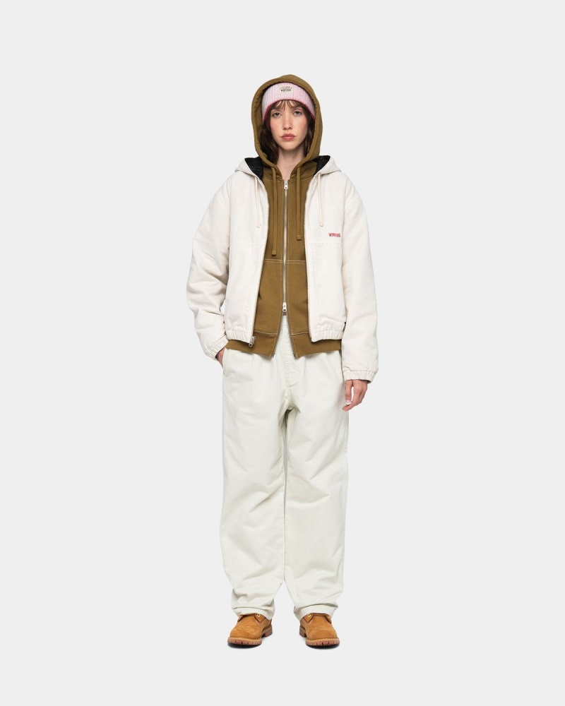 Stussy Work Insulated Canvas Jackets Beige | Israel-21870