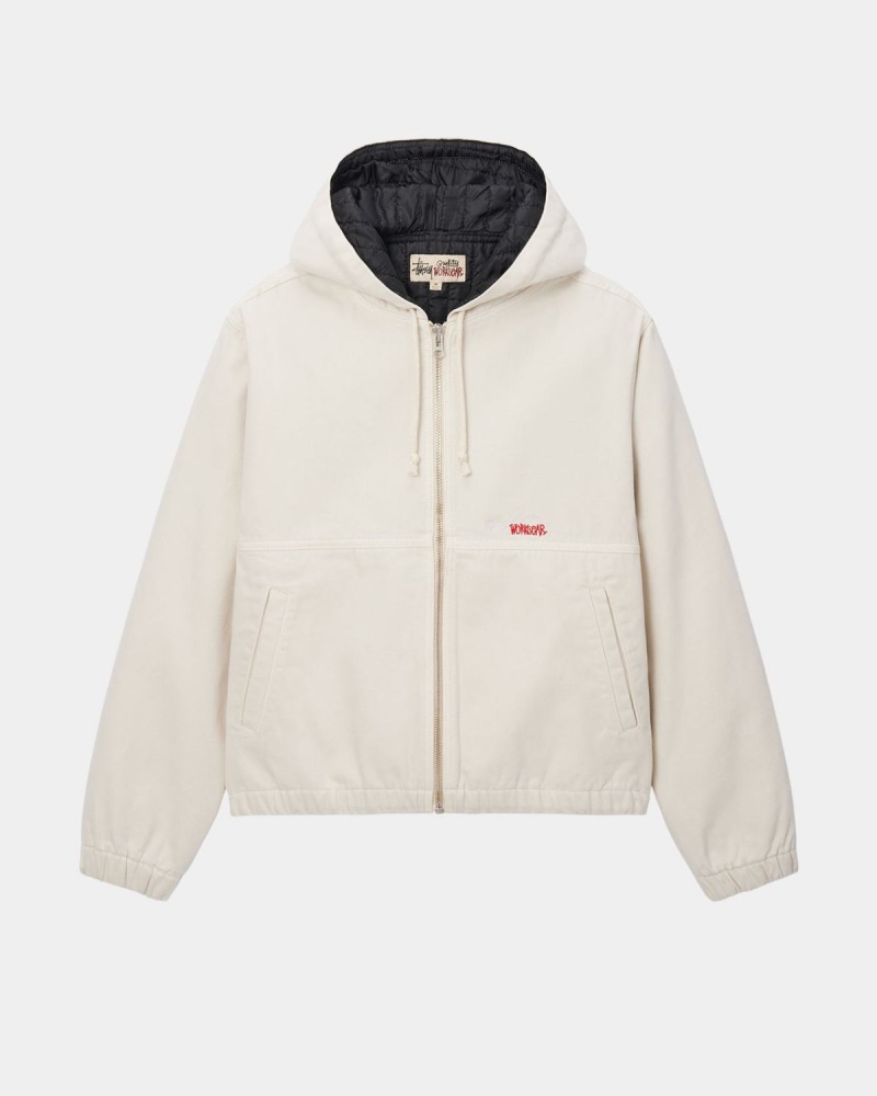 Stussy Work Insulated Canvas Jackets Beige | Israel-21870