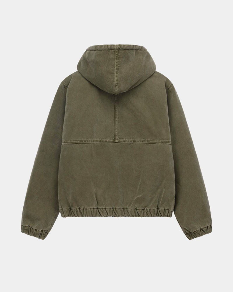 Stussy Work Insulated Canvas Jackets Olive | Israel-26398