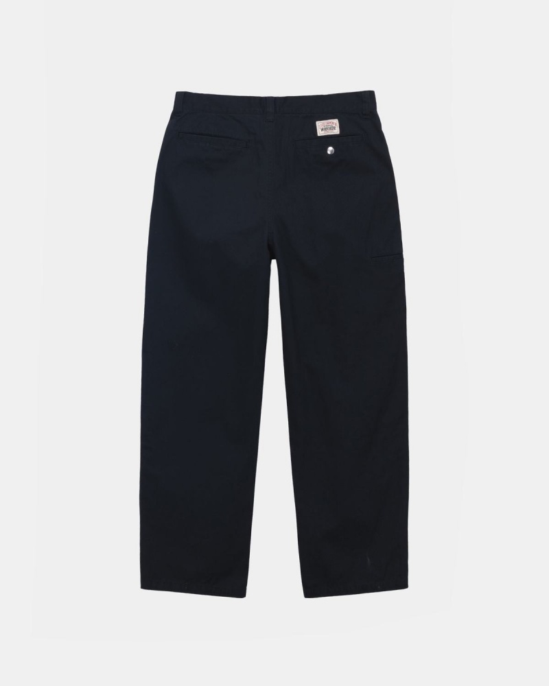 Stussy Workgear Trouser Twill Pants Black | Israel-24695