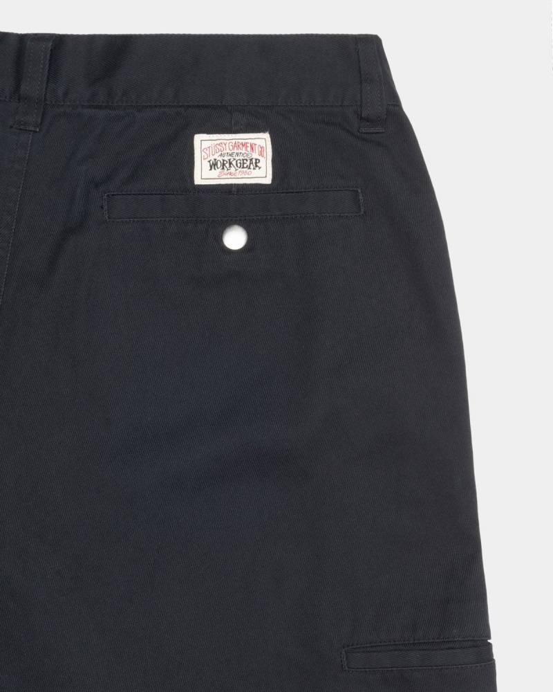 Stussy Workgear Trouser Twill Pants Black | Israel-24695