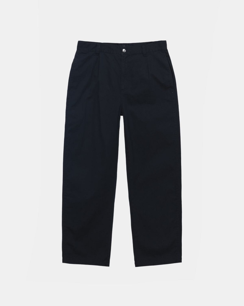 Stussy Workgear Trouser Twill Pants Black | Israel-24695