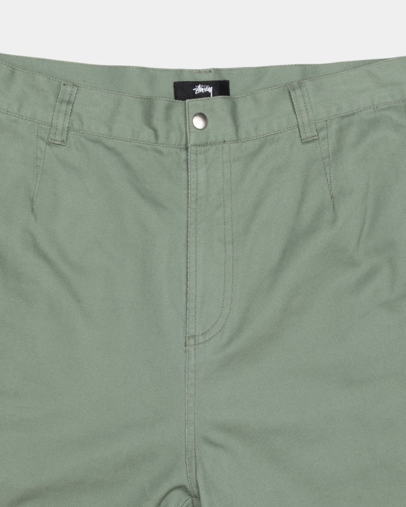 Stussy Workgear Trouser Twill Pants Green | Israel-81764