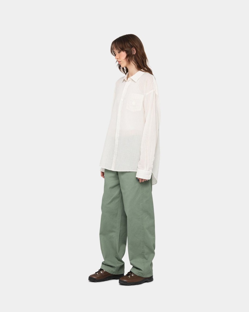 Stussy Workgear Trouser Twill Pants Green | Israel-81764