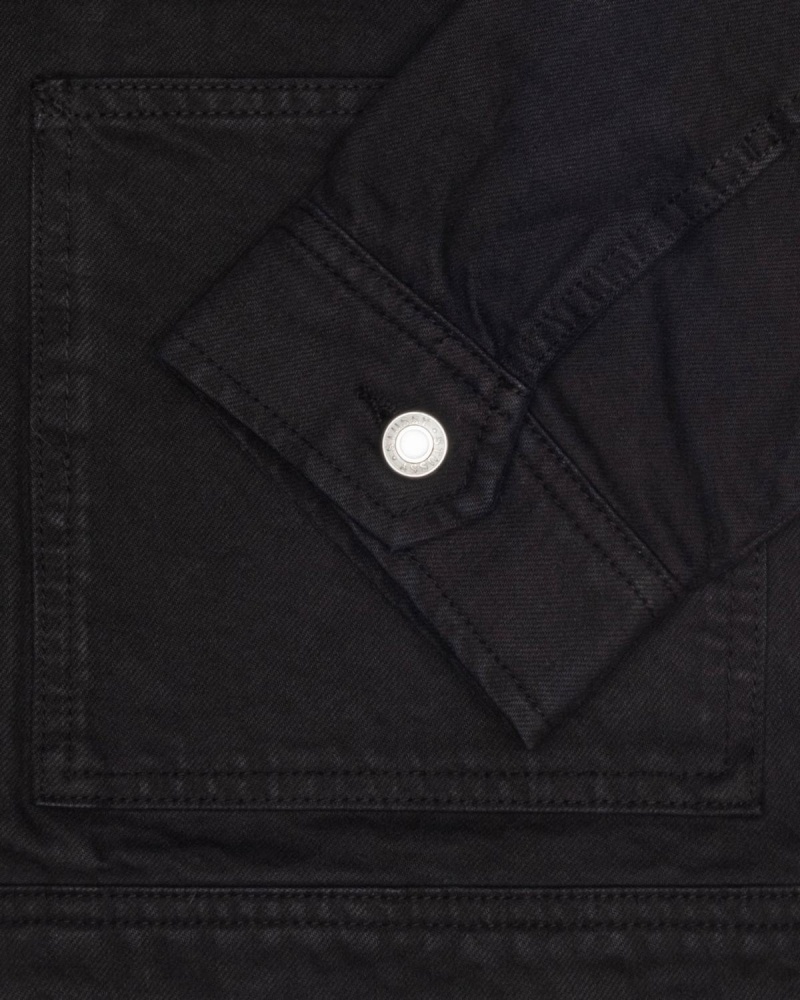 Stussy Zip Work Overdyed Jackets Black | Israel-61542