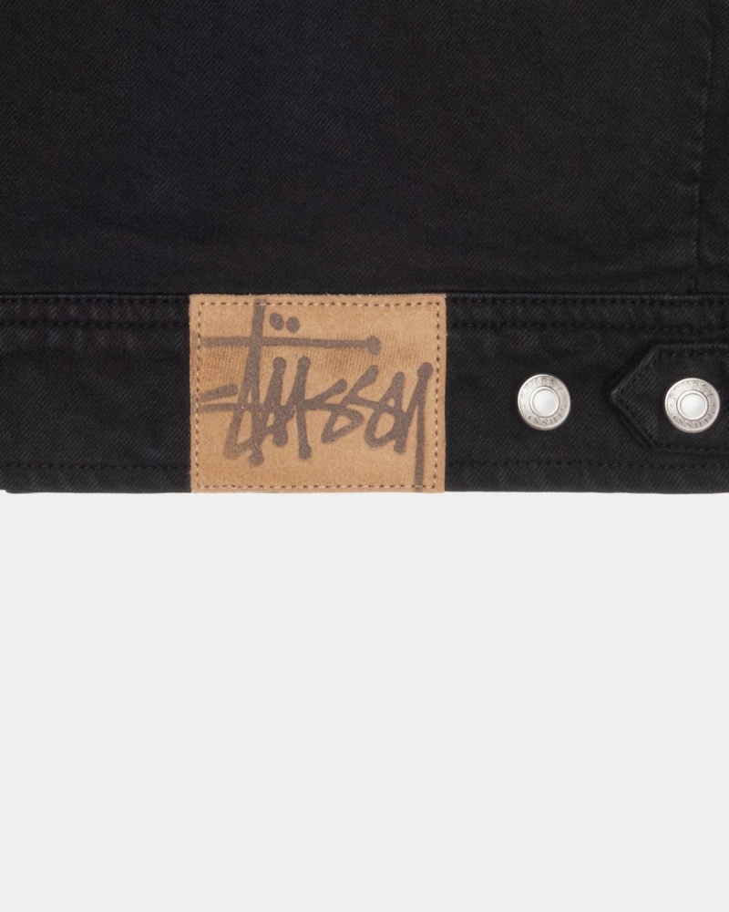 Stussy Zip Work Overdyed Jackets Black | Israel-61542