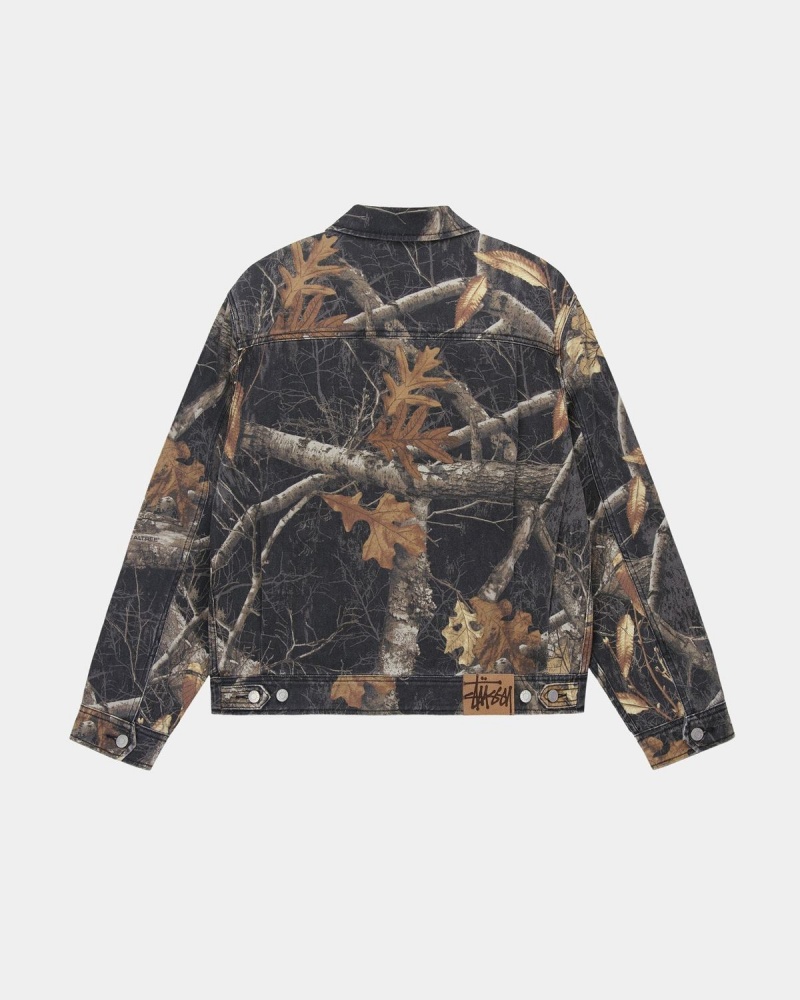 Stussy Zip Work Realtree Edge Jackets Black | Israel-16724